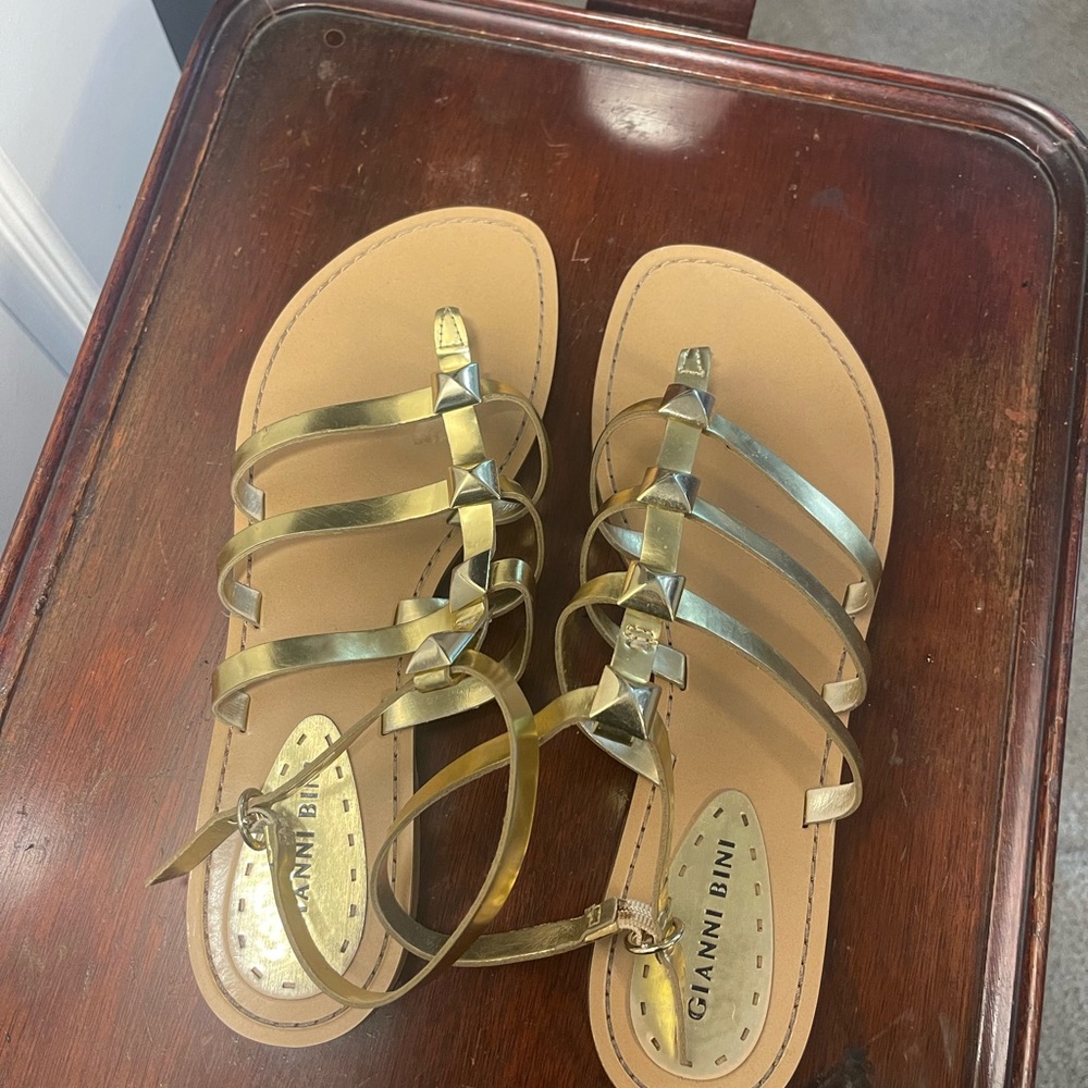 Gianni Bini Gold Metallic Sandals